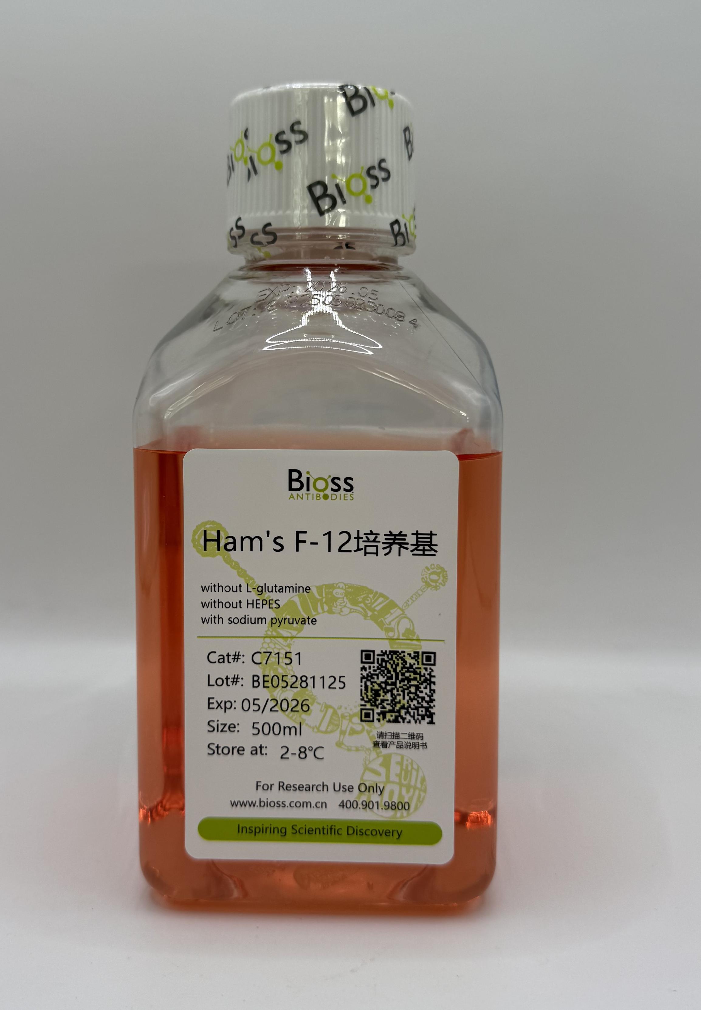 Ham's F-12 (with sodium pyruvate, without L-glutamine and HEPES) (细胞生物学) | Bioss