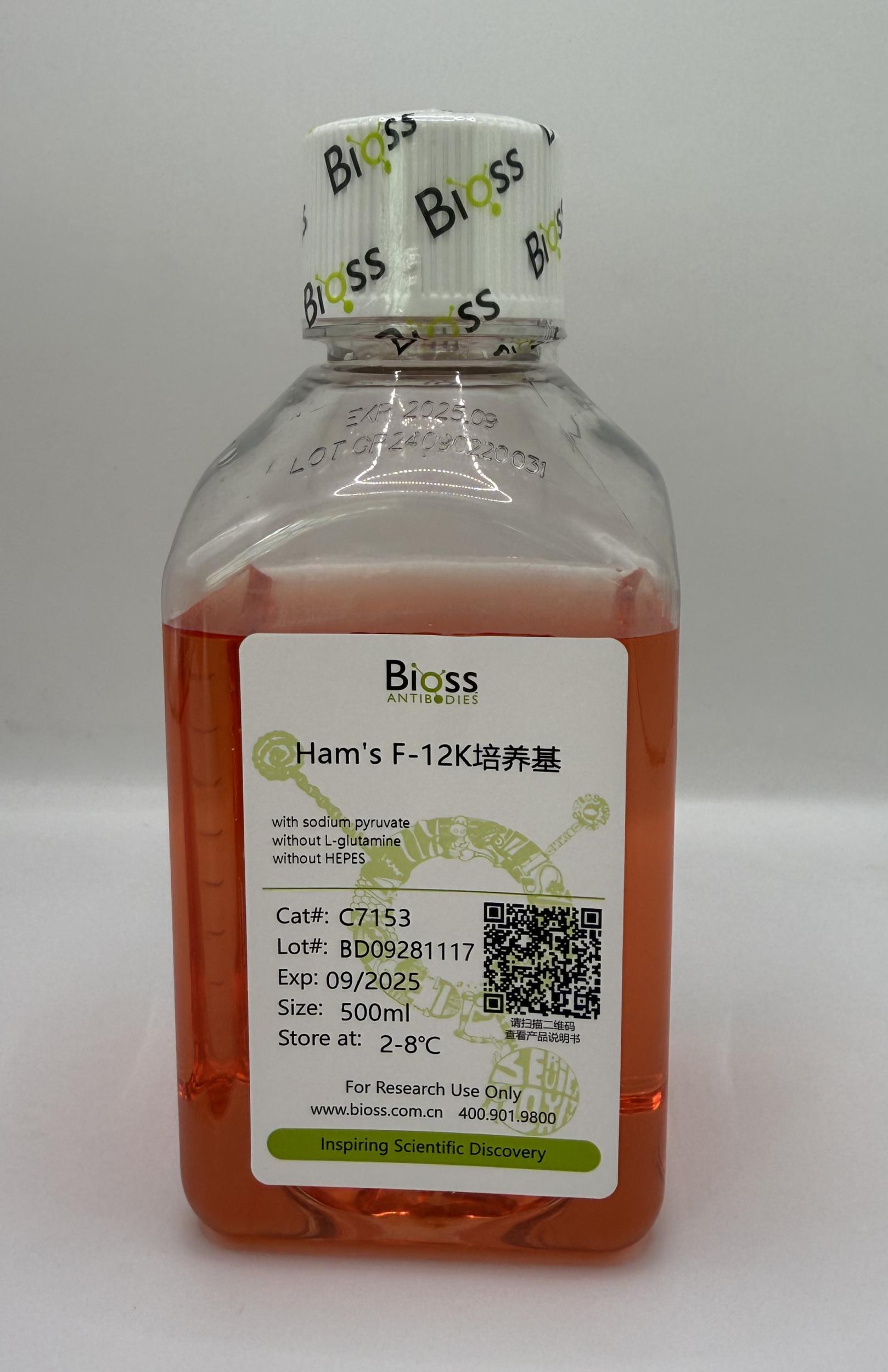 Ham's F-12K (with sodium pyruvate, without L-glutamine and HEPES) (细胞生物学) | Bioss