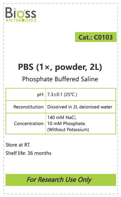 1×PBS缓冲液（干粉，2L）