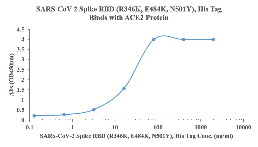 Recombinant SARS-Cov-2 Spike RBD protein (R346K, E484K, N501Y), His (HEK293)